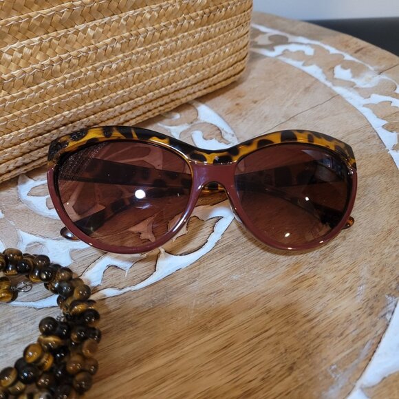 Tortoise Shell Reader Sunglasses Sunlily G250 Brown Gradient Lenses Retro - Picture 2 of 8